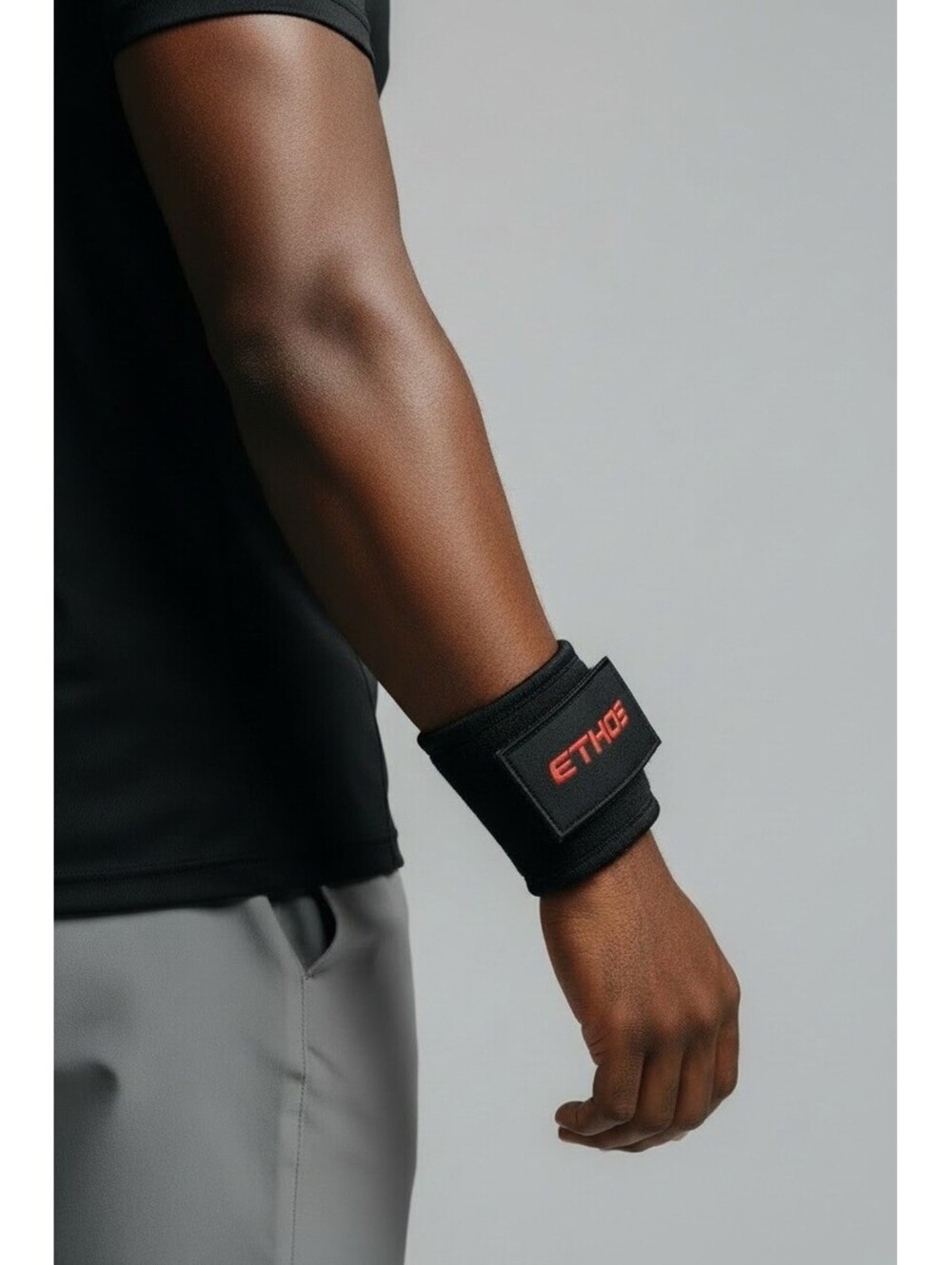 Wrist Stabilizer 2" Wide Wrist Wraps Strap Black/Red in pairs